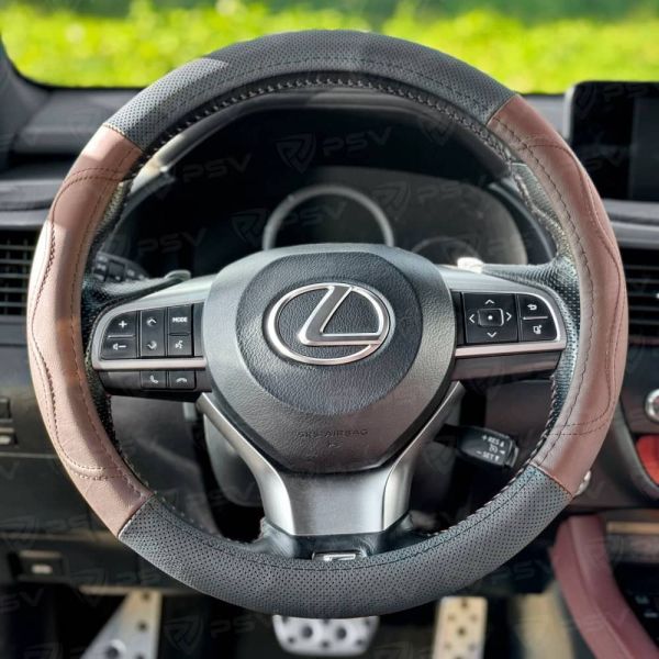 Оплетка на руль кожаная PSV "Galant" черно-коричневая M (перфорация) Оплетка на руль кожаная PSV "Galant" черно-коричневая M (перфорация)